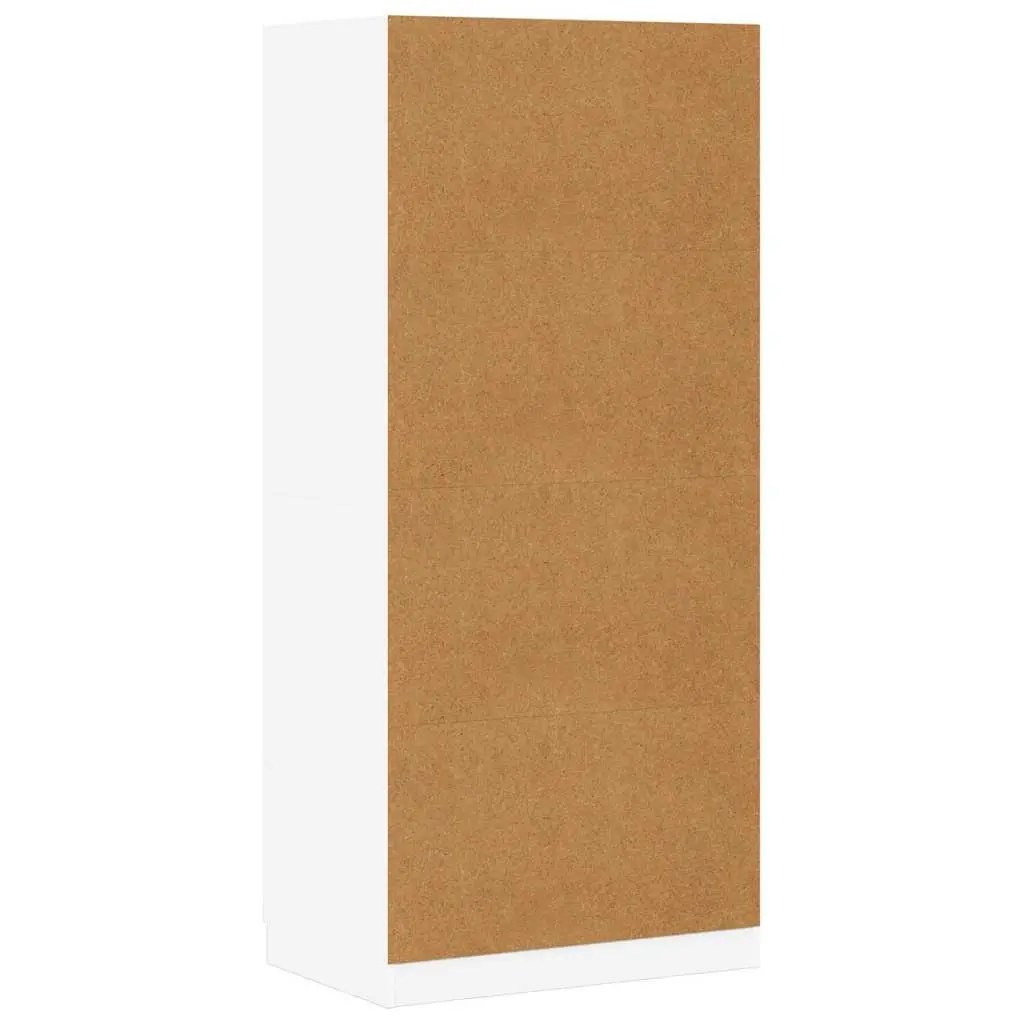 White Wardrobe Cabinet for Clothes Storage 80x52x180 cm