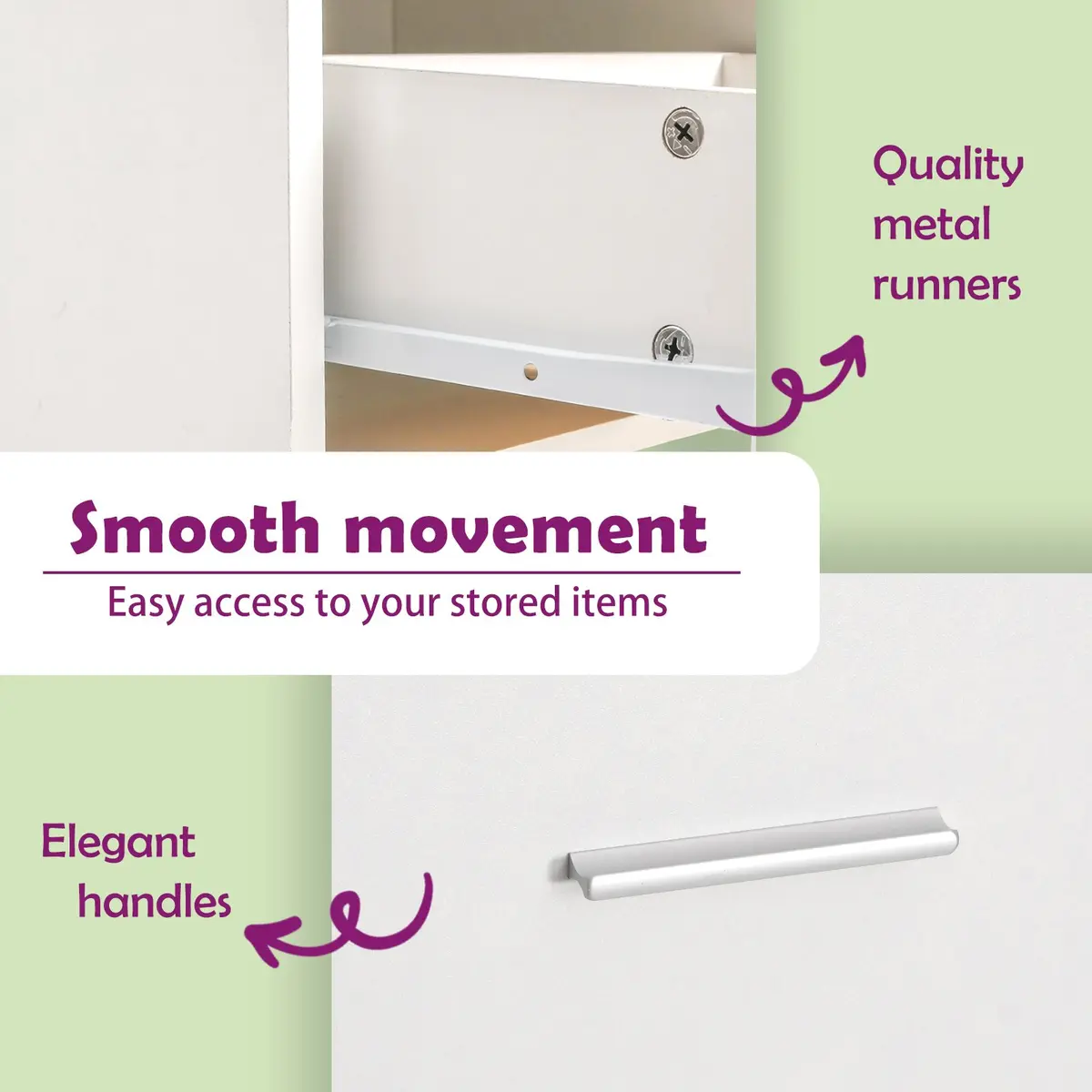 White Wardrobe Cabinet for Clothes Storage 80x52x180 cm