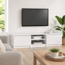 Modern White High Gloss 140cm TV Cabinet for Living Room