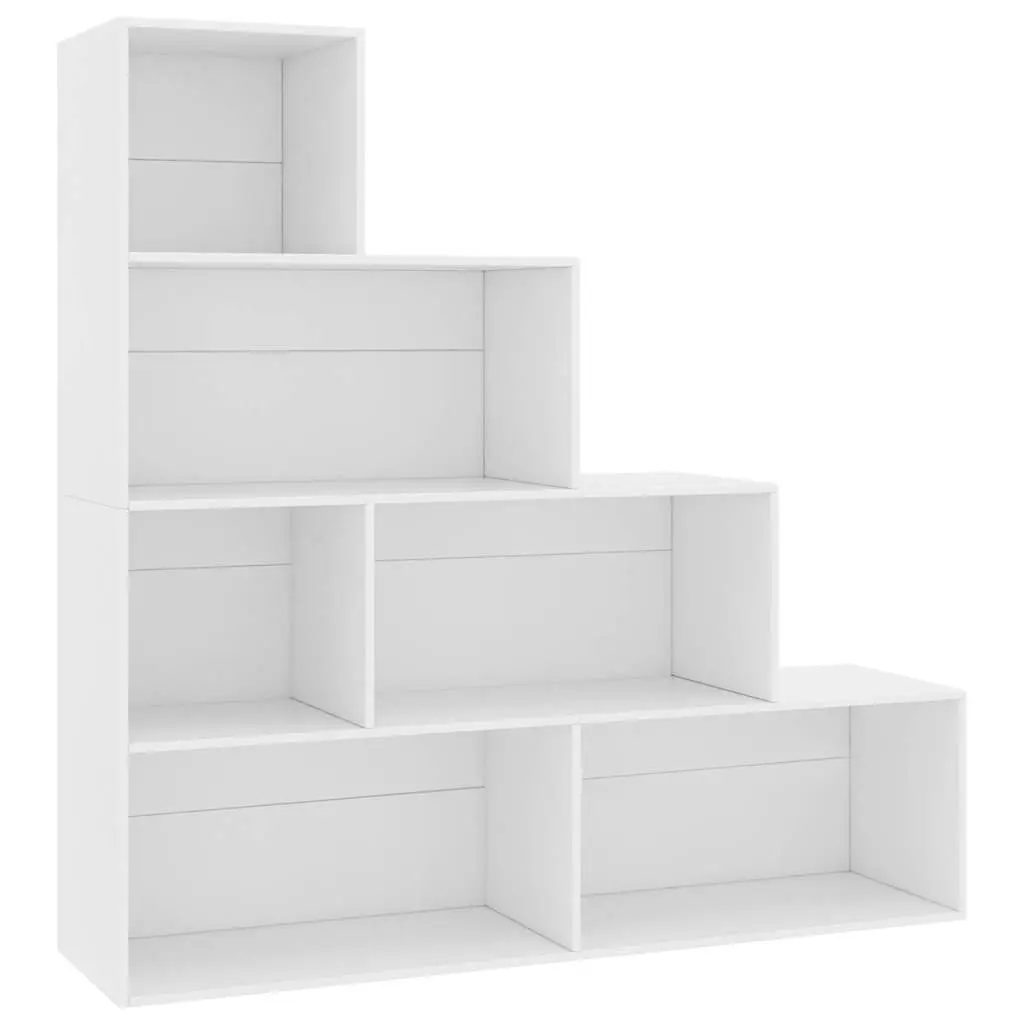 White 6-Shelf Book Cabinet Room Divider