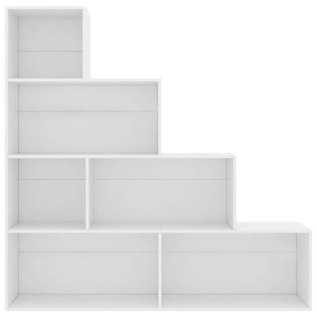 White 6-Shelf Book Cabinet Room Divider