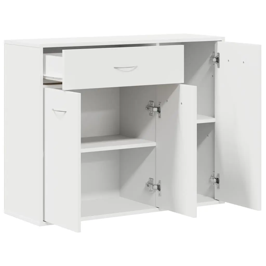 White Sideboard 88x30x70 cm Storage Cabinet