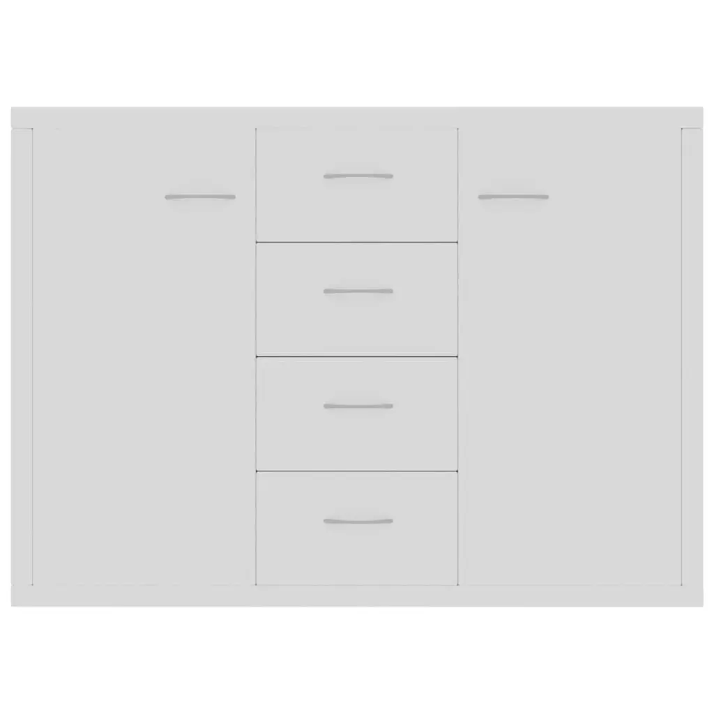 White Sideboard Storage Cabinet with 4 Drawers