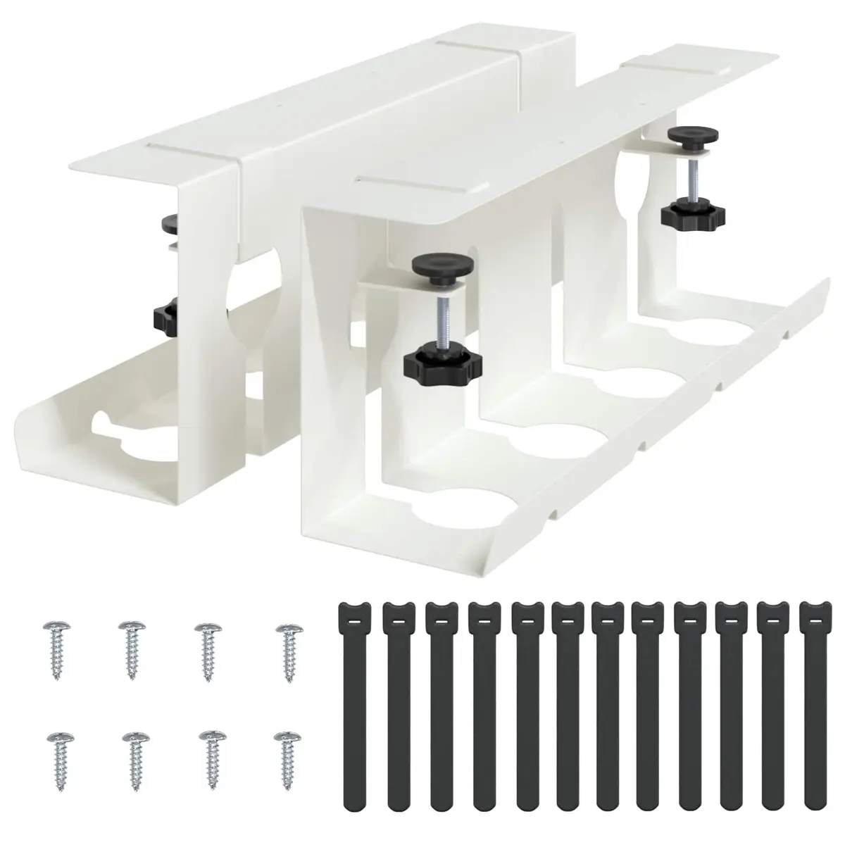 Cable Management Tray Cold-rolled Steel 43 x 10 x 15 cm White 2 Piece