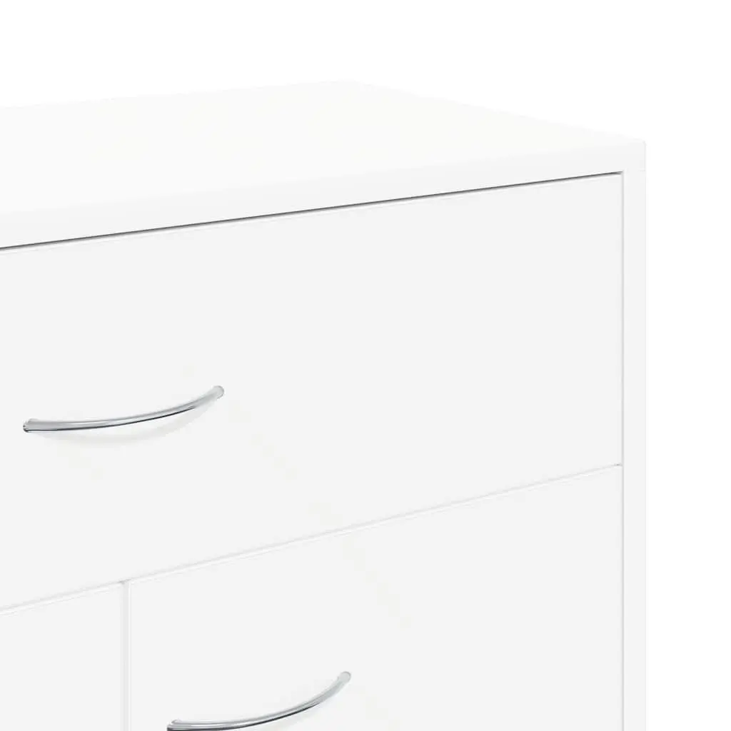Sideboard Engineered Wood 60W x 30D x 75H cm White 2 Doors Drawer