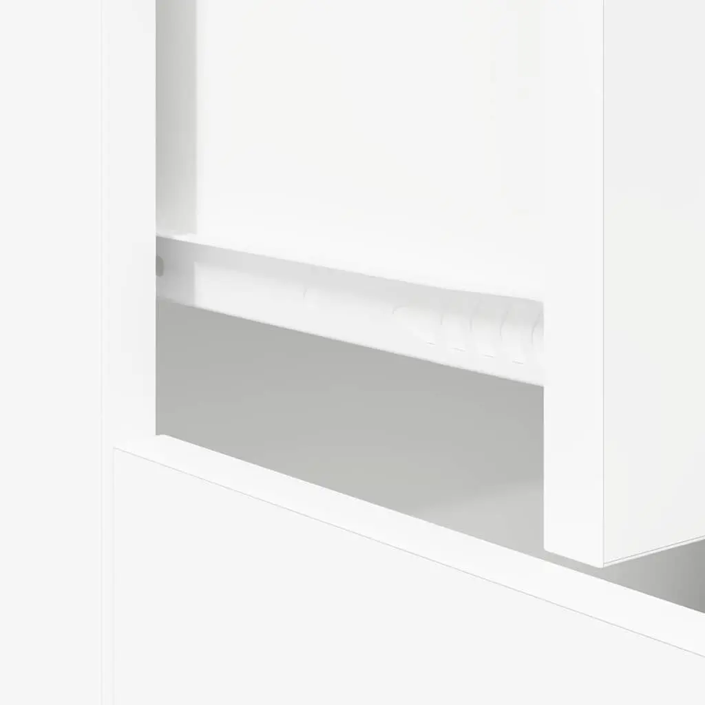 Sideboard Engineered Wood 60W x 30D x 75H cm White 2 Doors Drawer