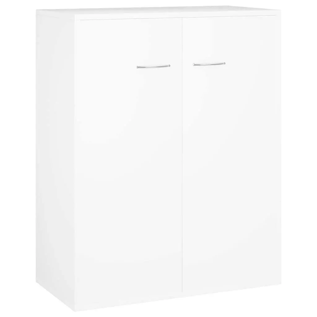 White Sideboard with Two Spacious Compartments