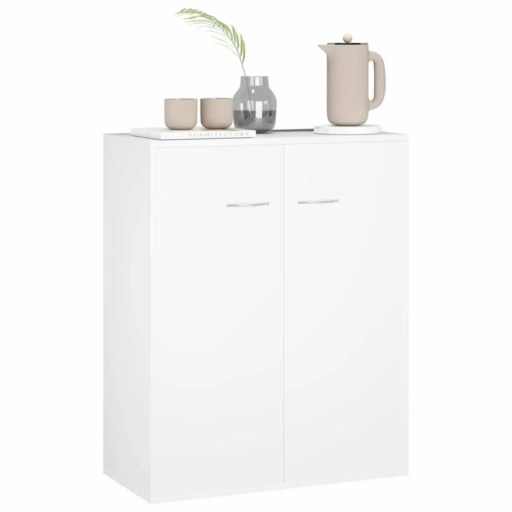 White Sideboard with Two Spacious Compartments