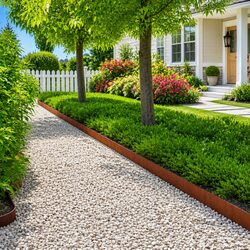 Flexible Steel Lawn Edging - 20 Interlocking Strips