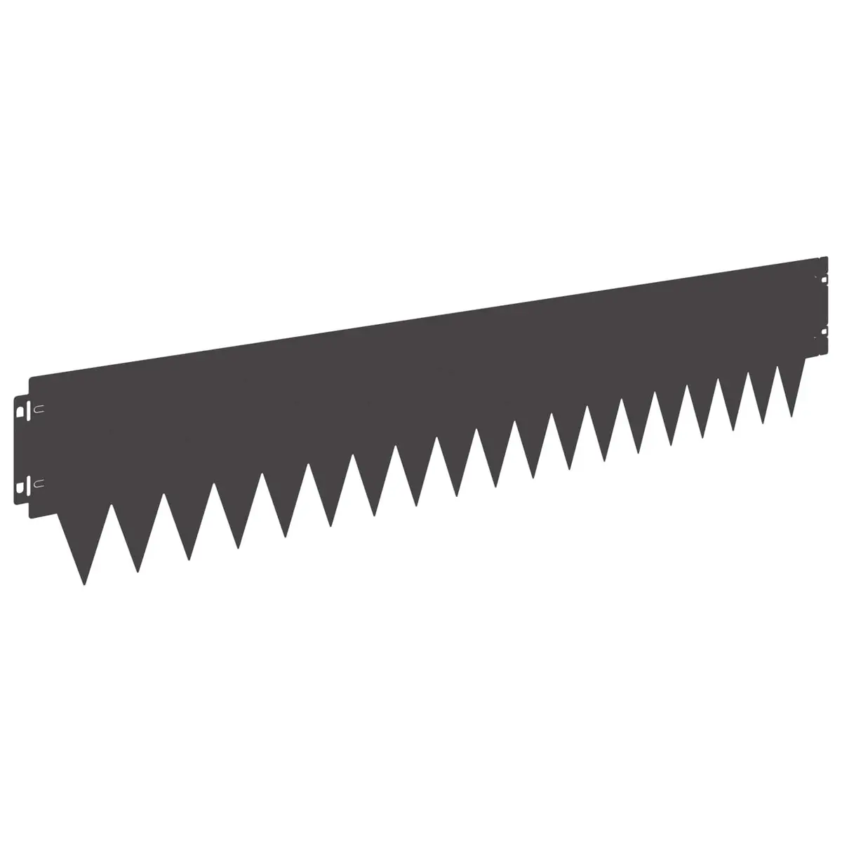 Garden Lawn Edging 10 Pieces 103 x 20 cm Steel Metal Black Borders