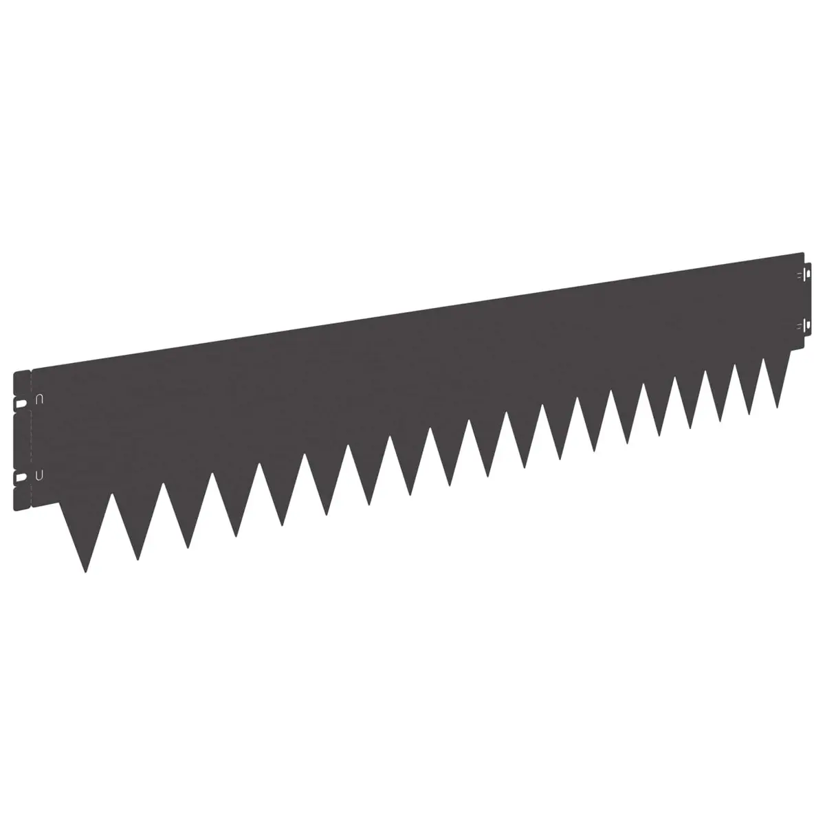 Garden Lawn Edging 10 Pieces 103 x 20 cm Steel Metal Black Borders