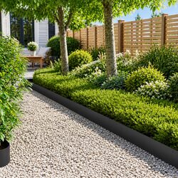 Durable Steel Lawn Edging - 20 Pieces, 103 x 20 cm