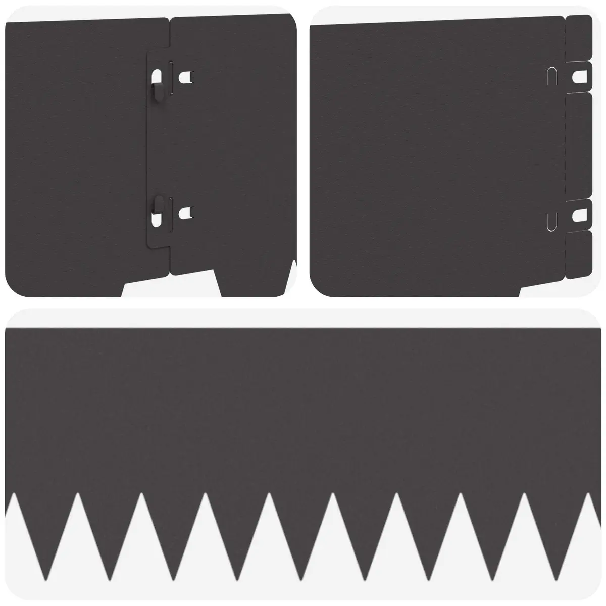 Garden Lawn Edging Steel 103 x 20 cm Black Flexible 20 Pieces