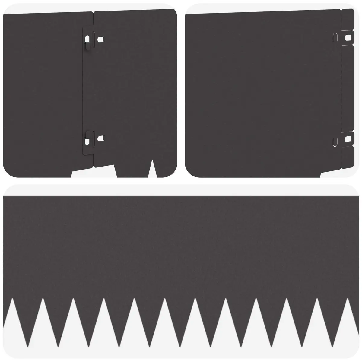 Garden Lawn Edging 10 pcs Steel Black Flexible Borders Landscaping Outdoor