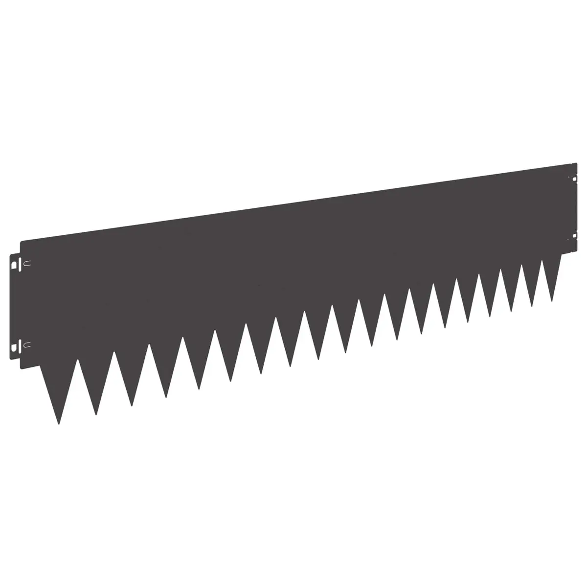 Garden Lawn Edging 20 pcs Steel Border 103 x 25 cm Interlocking Black Landscape