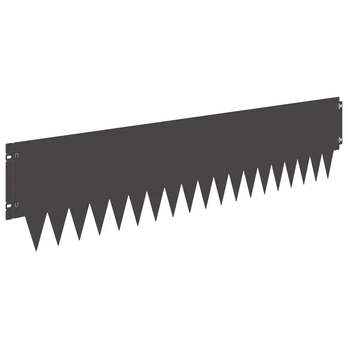 Garden Lawn Edging 20 pcs Steel Border 103 x 25 cm Interlocking Black Landscape