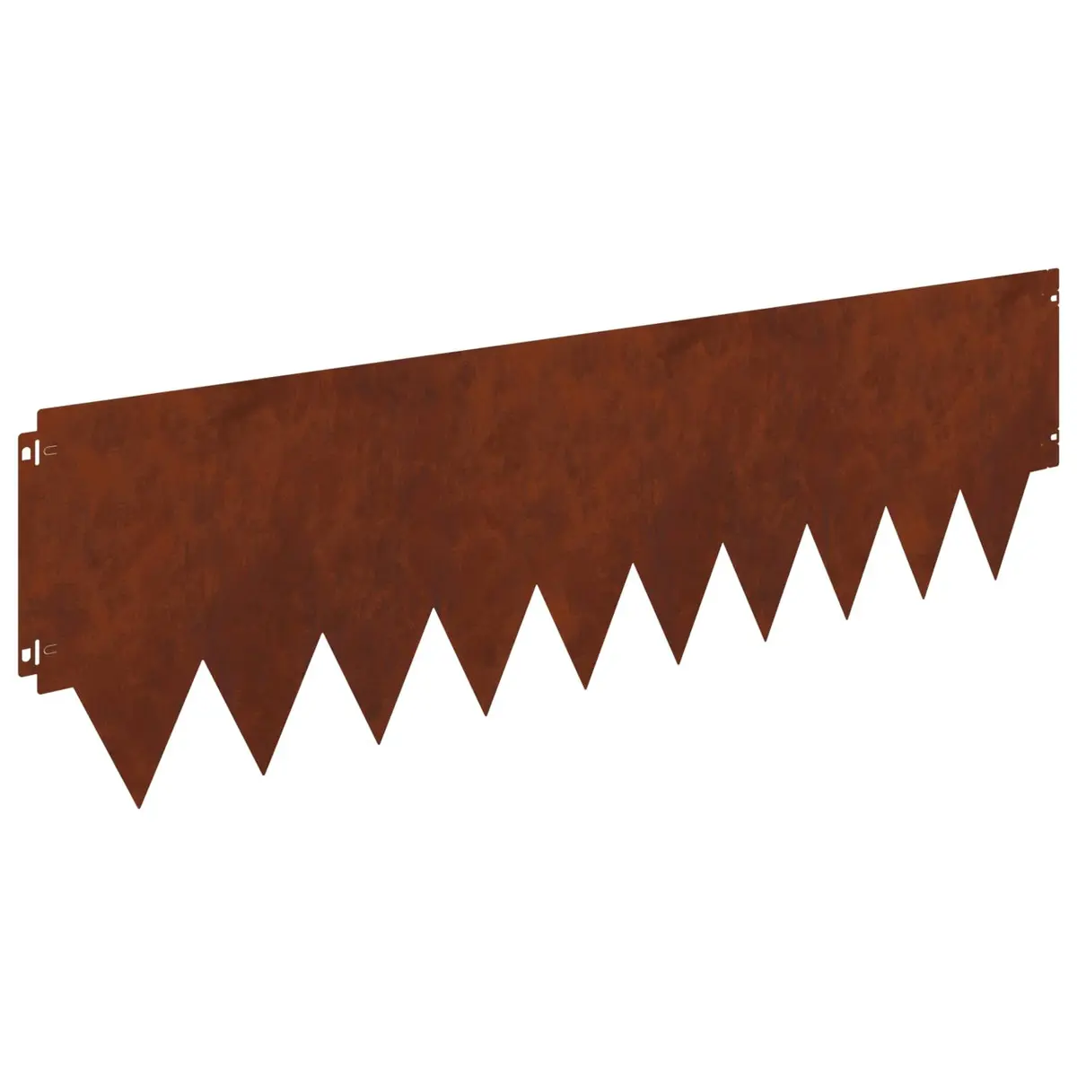 Steel Lawn Edging 10 pcs Garden Border Brown Flexible Metal Fencing Barrier
