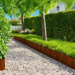 Durable Steel Lawn Edging – 20 Flexible Interlocking Pieces
