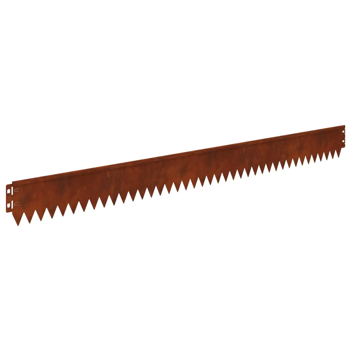 Garden Lawn Edging Steel 103x10cm Bent Top 10 Piece Rusty Brown