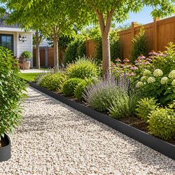 Steel Black Garden Lawn Edging - 10 pcs 103 x 15 cm