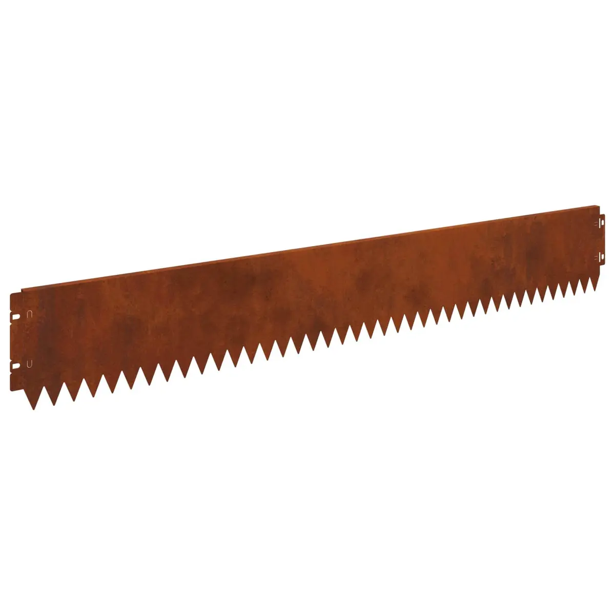 Lawn Edge Border Steel 103x15cm Brown 10 Piece Bent Top Landscape Edging