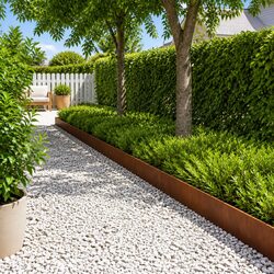 Durable 10-Piece Steel Flexible Lawn Edging 103 x 20 cm