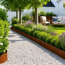 Durable Steel Garden Edging Set of 20 - 103 x 20 cm