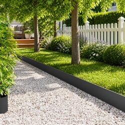 Premium Steel Garden Edging 20 pcs 103x25cm Black