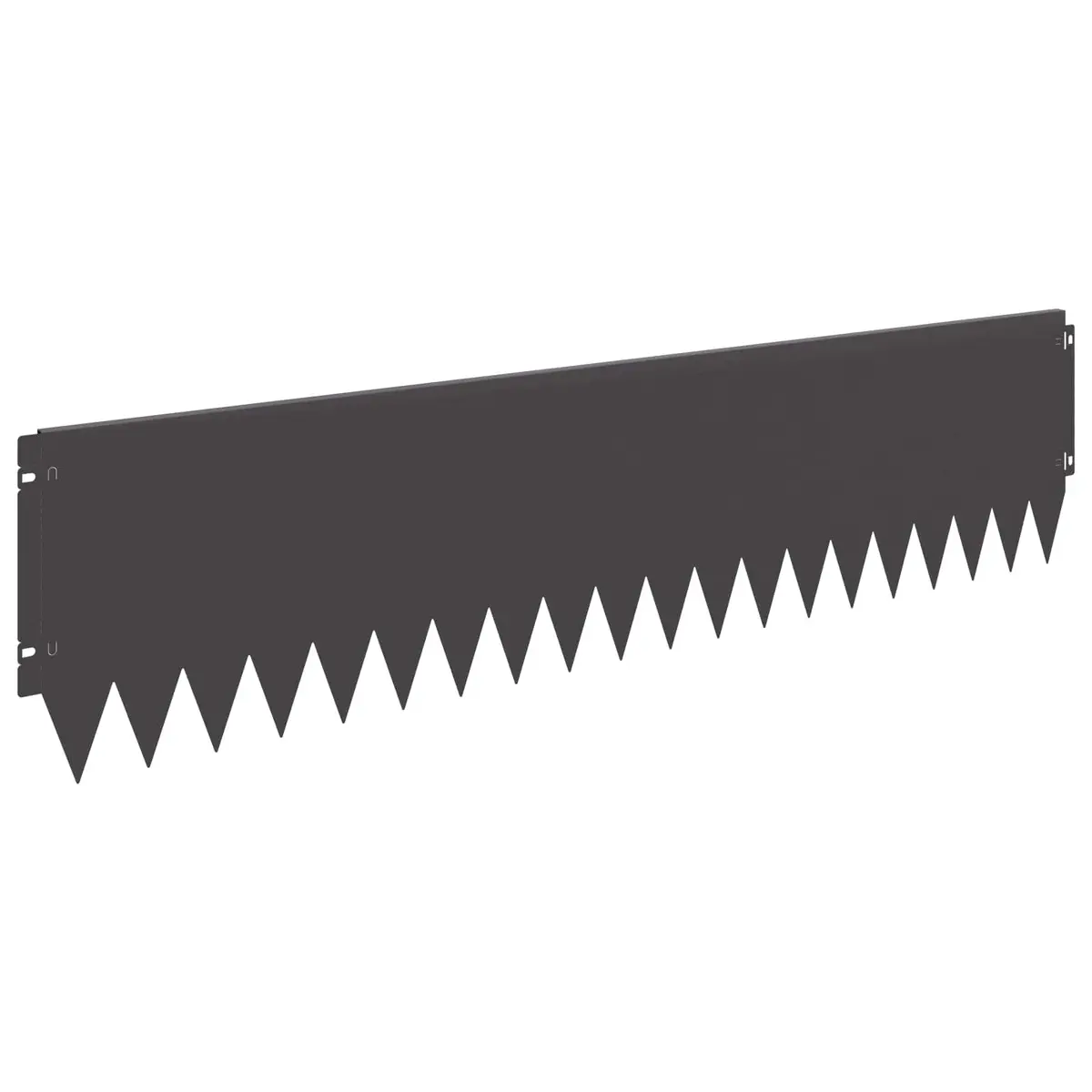 Lawn Edging Steel 103x25cm Bent Top Black 20 Piece