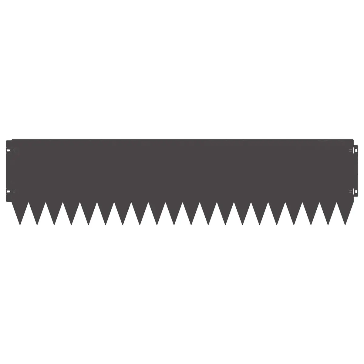 Lawn Edging Steel 103x25cm Bent Top Black 20 Piece