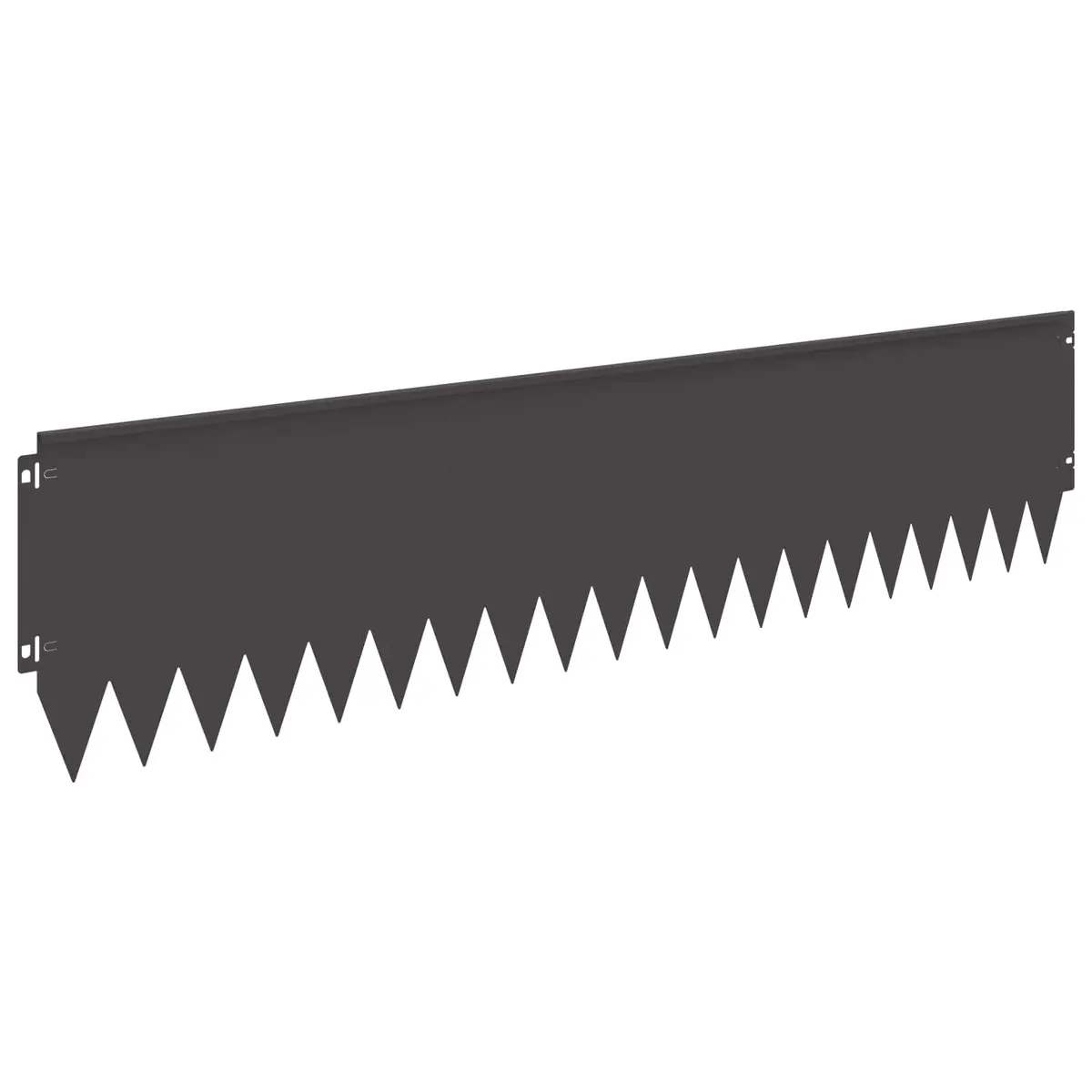 Lawn Edging Steel 103x25cm Bent Top Black 20 Piece