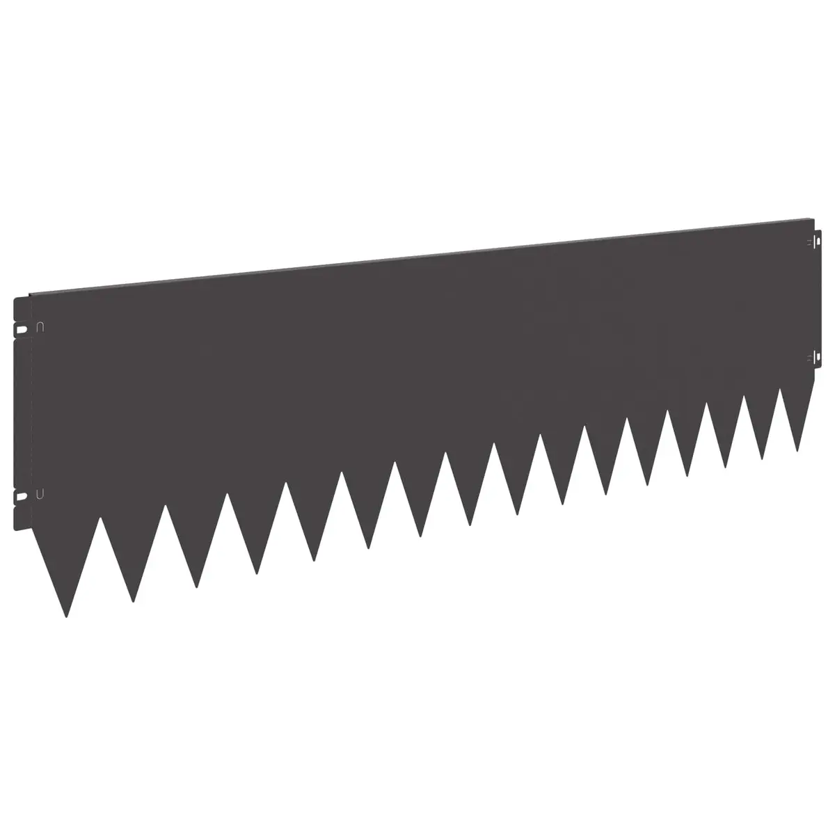 Garden Lawn Edge with Bent Top 10pcs 103x30cm Steel Border Edging Black