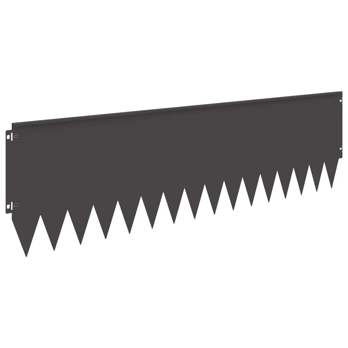 Garden Lawn Edge with Bent Top 10pcs 103x30cm Steel Border Edging Black