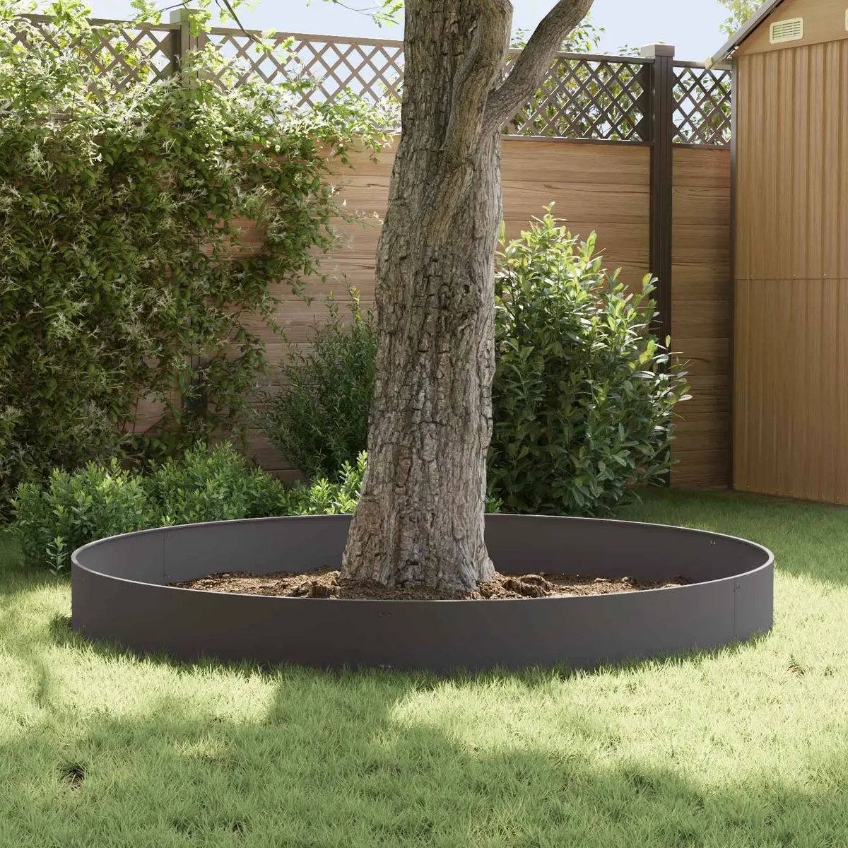 Garden Lawn Edging 20 Pieces 103cm x 30cm Steel Black Landscape Border
