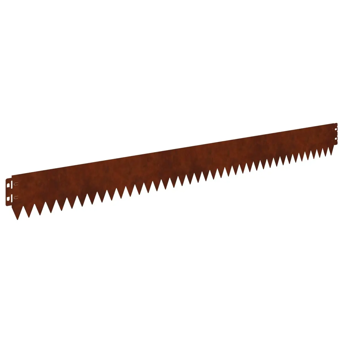 Steel Garden Lawn Edging Border 10 pcs 103x10cm Rusty Brown