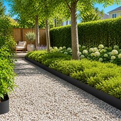 Steel Black Landscape Border - 10 pcs Edging 103 x 15 cm
