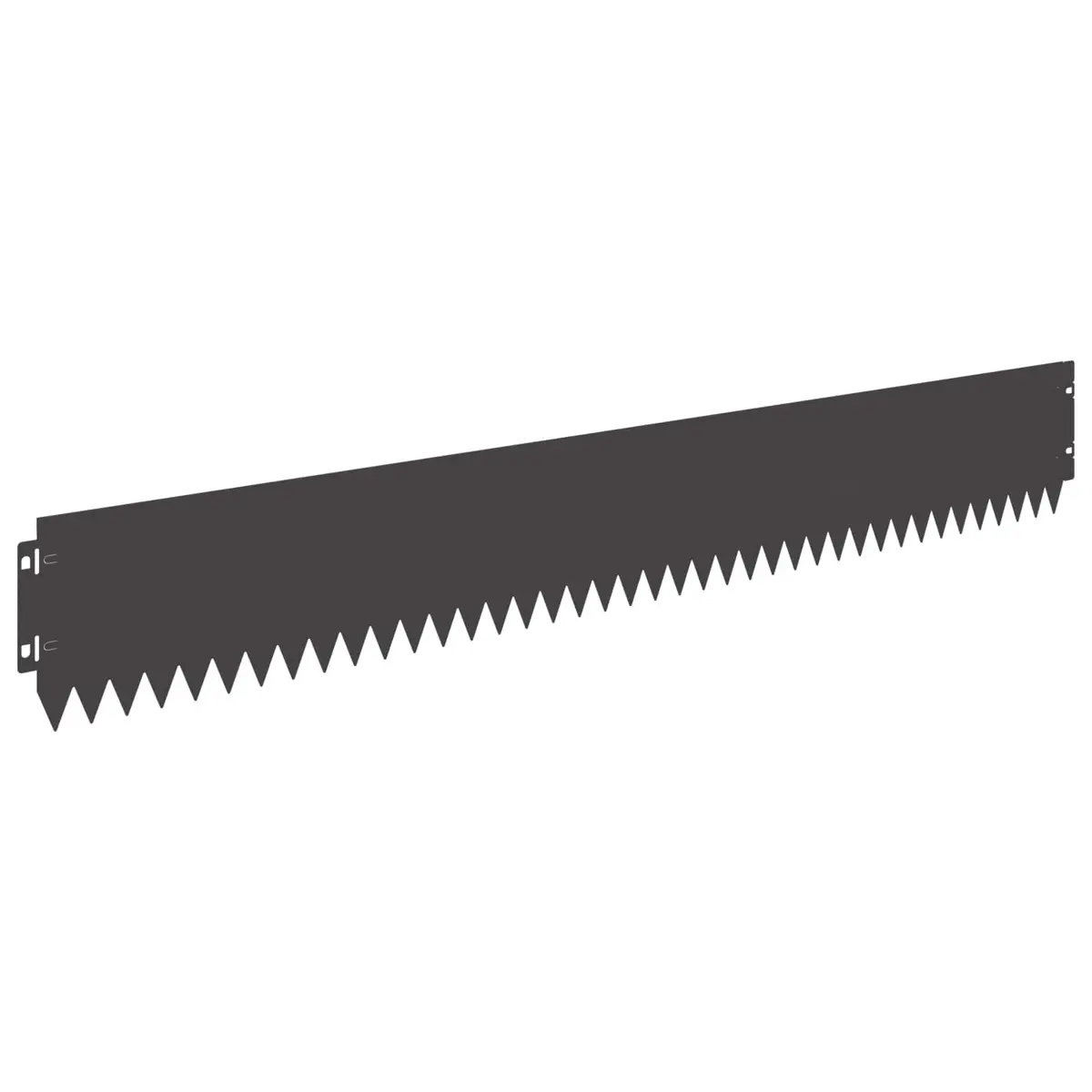 Garden Lawn Edging 10 pcs Steel Border Edge with Top Fold 103x15cm Black