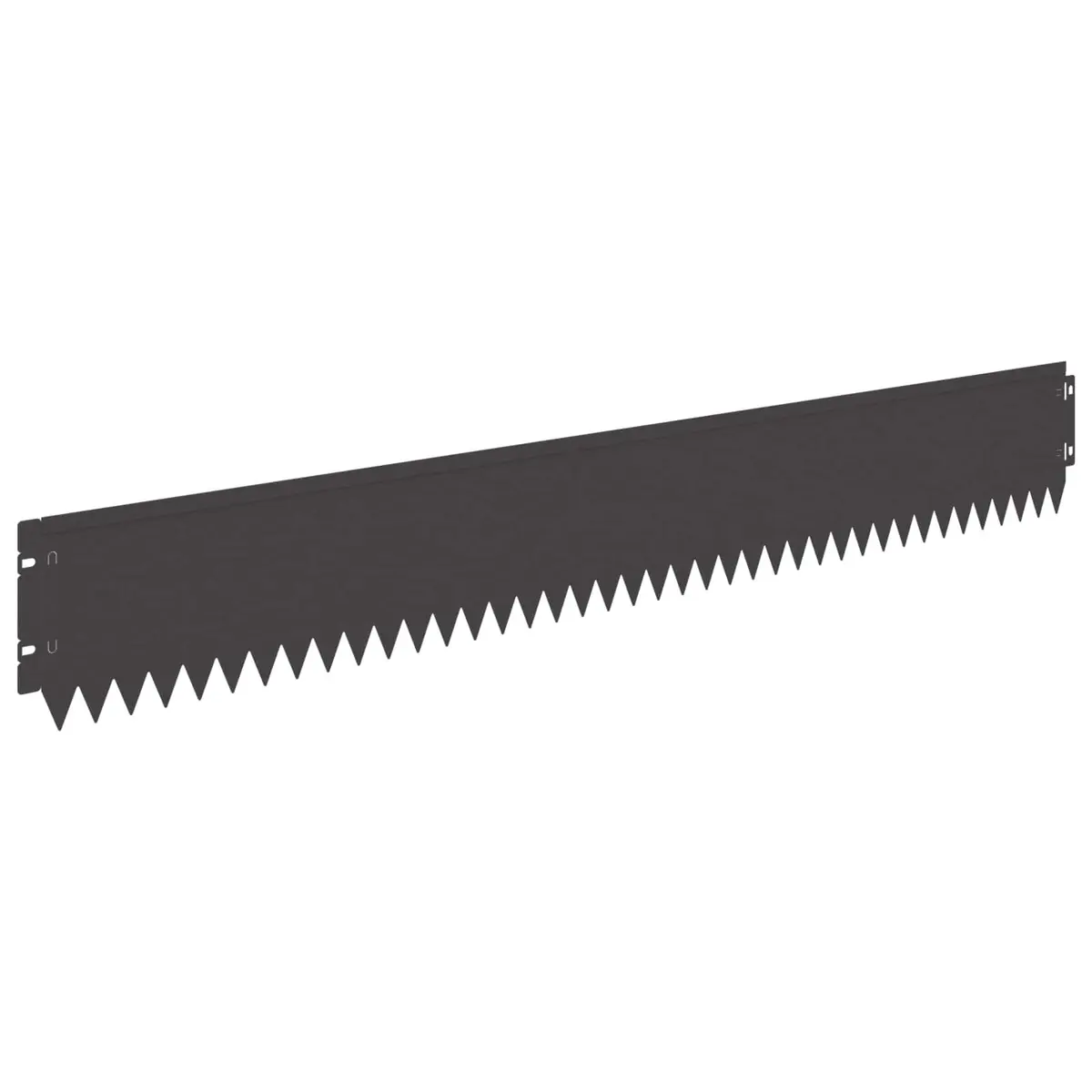 Garden Lawn Edging 10 pcs Steel Border Edge with Top Fold 103x15cm Black