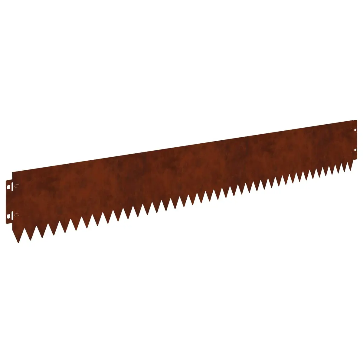 Garden Lawn Edging with Top Fold 10pcs 103x15cm Steel Rusty Border Landscape