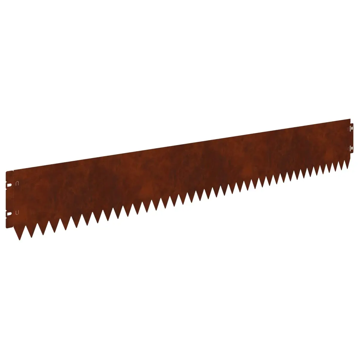 Garden Lawn Edging with Top Fold 10pcs 103x15cm Steel Rusty Border Landscape