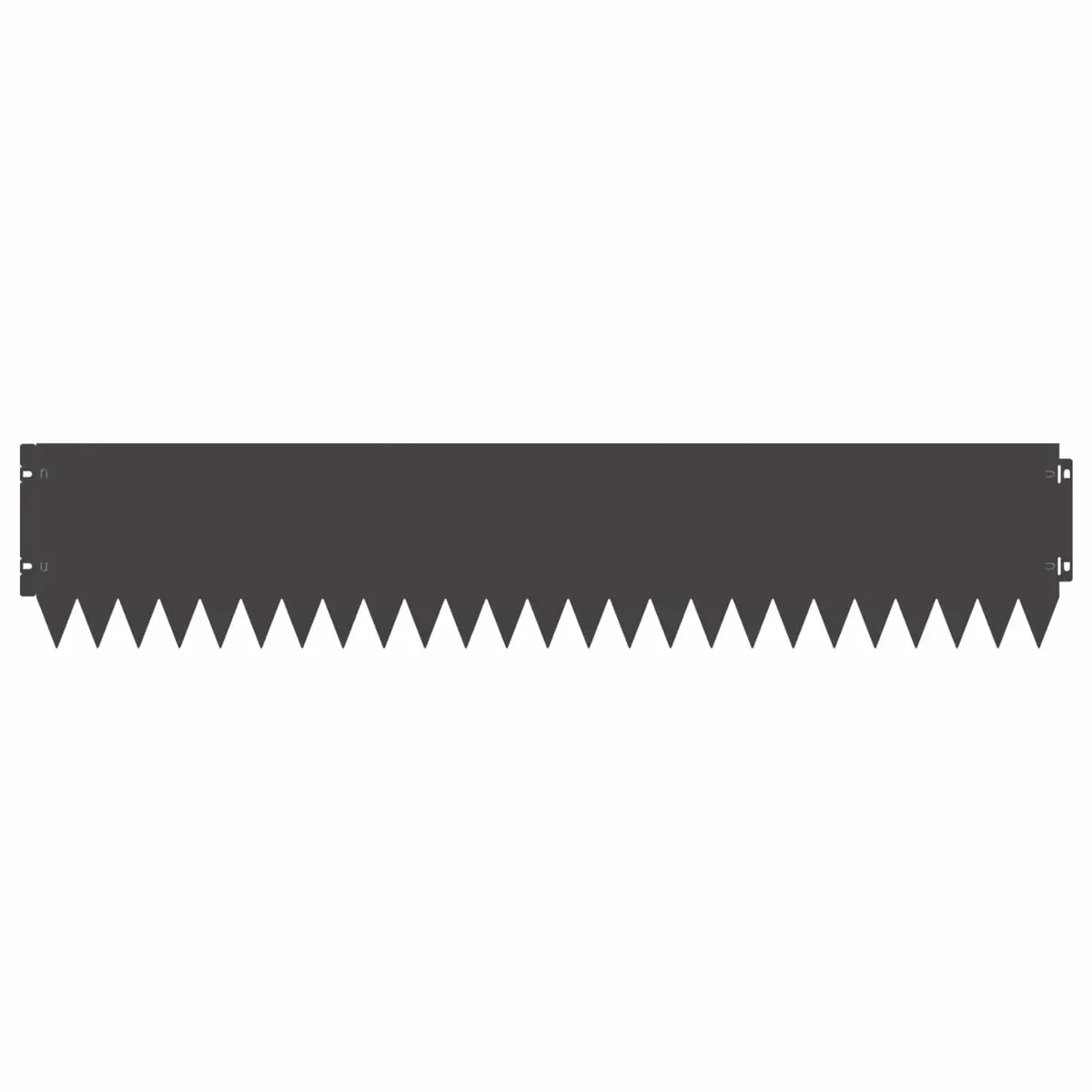 Garden Lawn Edging 10 pcs 103x20cm Steel Border Fold Top Landscape Edge Black