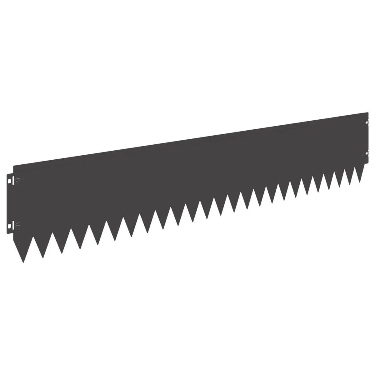 Garden Lawn Edging 10 pcs 103x20cm Steel Border Fold Top Landscape Edge Black