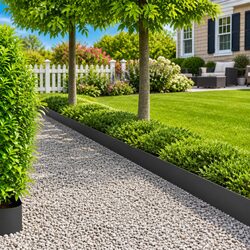 Durable Steel Lawn Edging Border – 20 Pieces 103x20cm