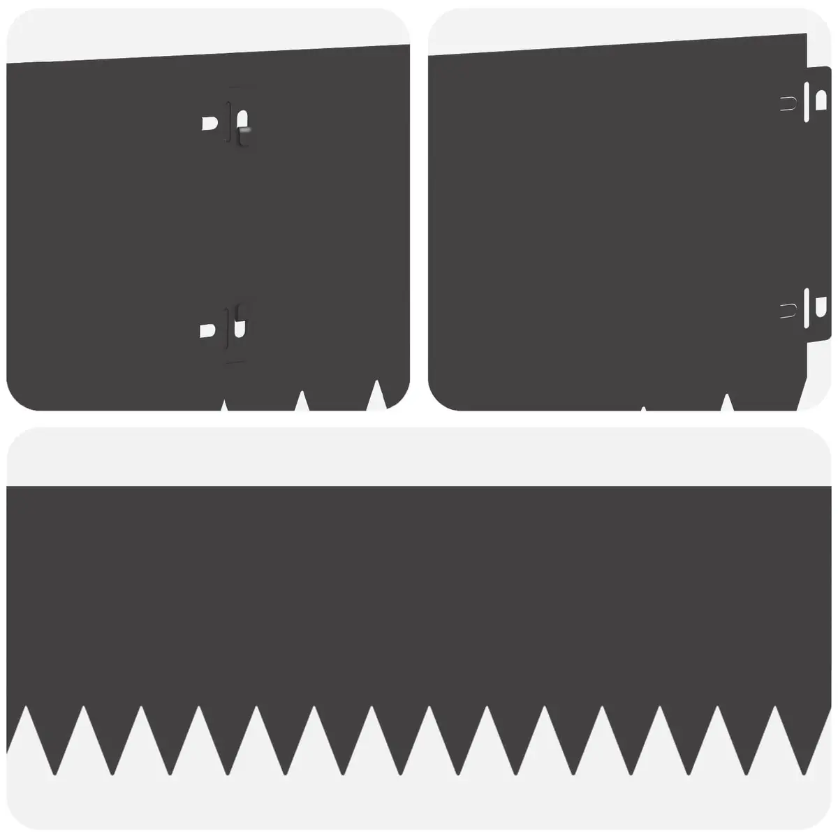 Garden Lawn Edging 20pcs 103x20cm Steel Border Fold Top Landscape Edge Black