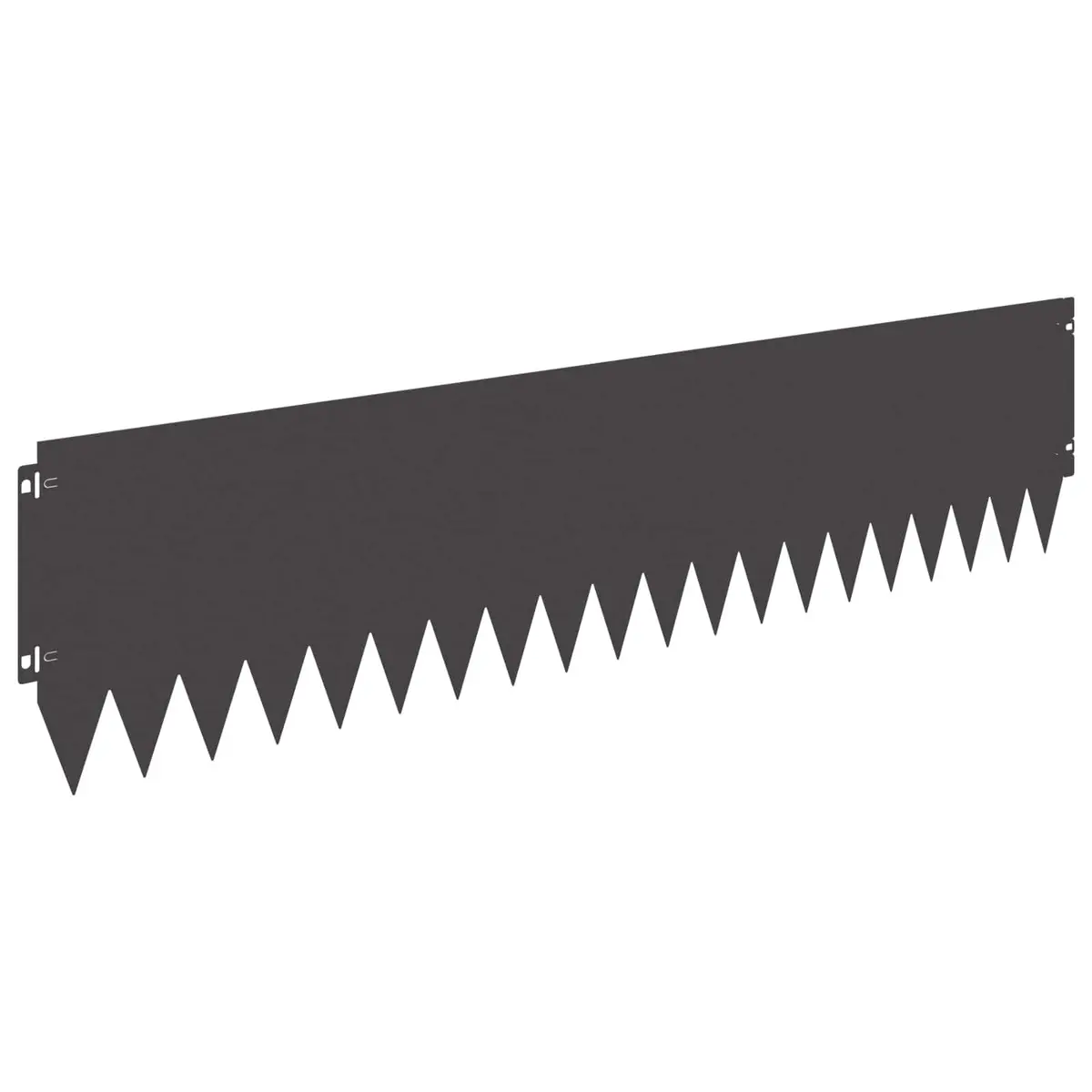 20-Piece Steel Lawn Edging 103x25cm Black