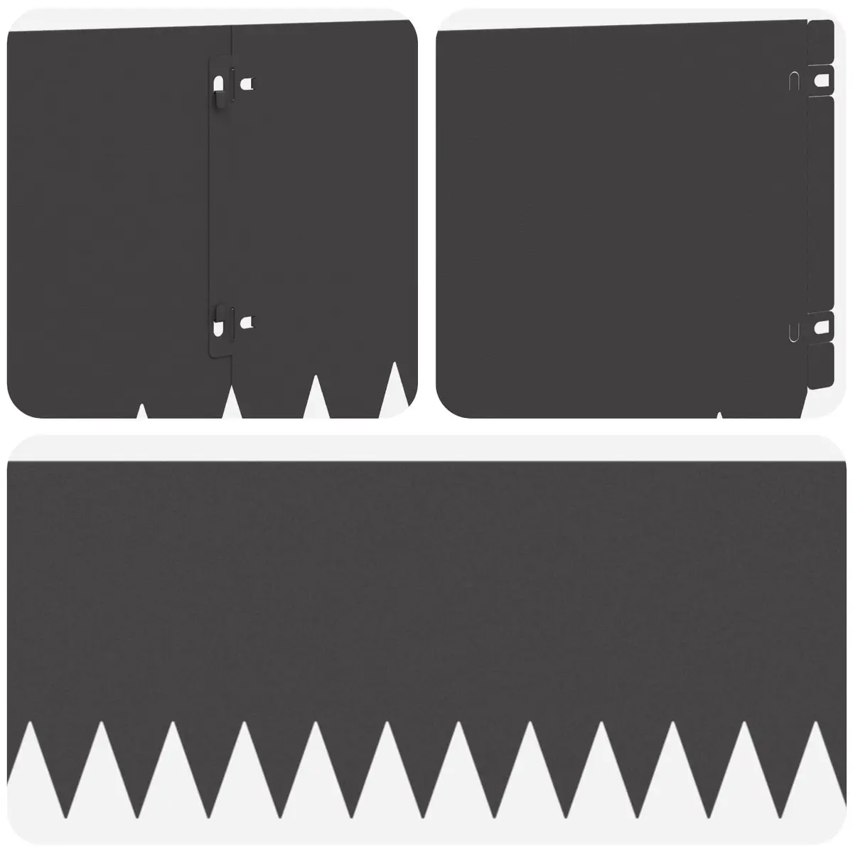 20-Piece Steel Lawn Edging 103x25cm Black