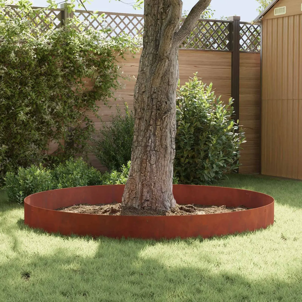Garden Lawn Edging Steel 103 x 30 cm Rusty Brown 20 Piece