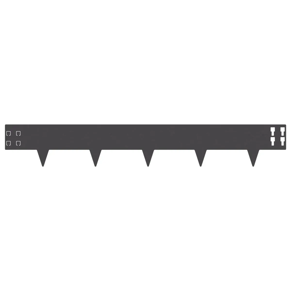 Lawn Edge Garden Border Steel 100x15cm Black Sharp Points