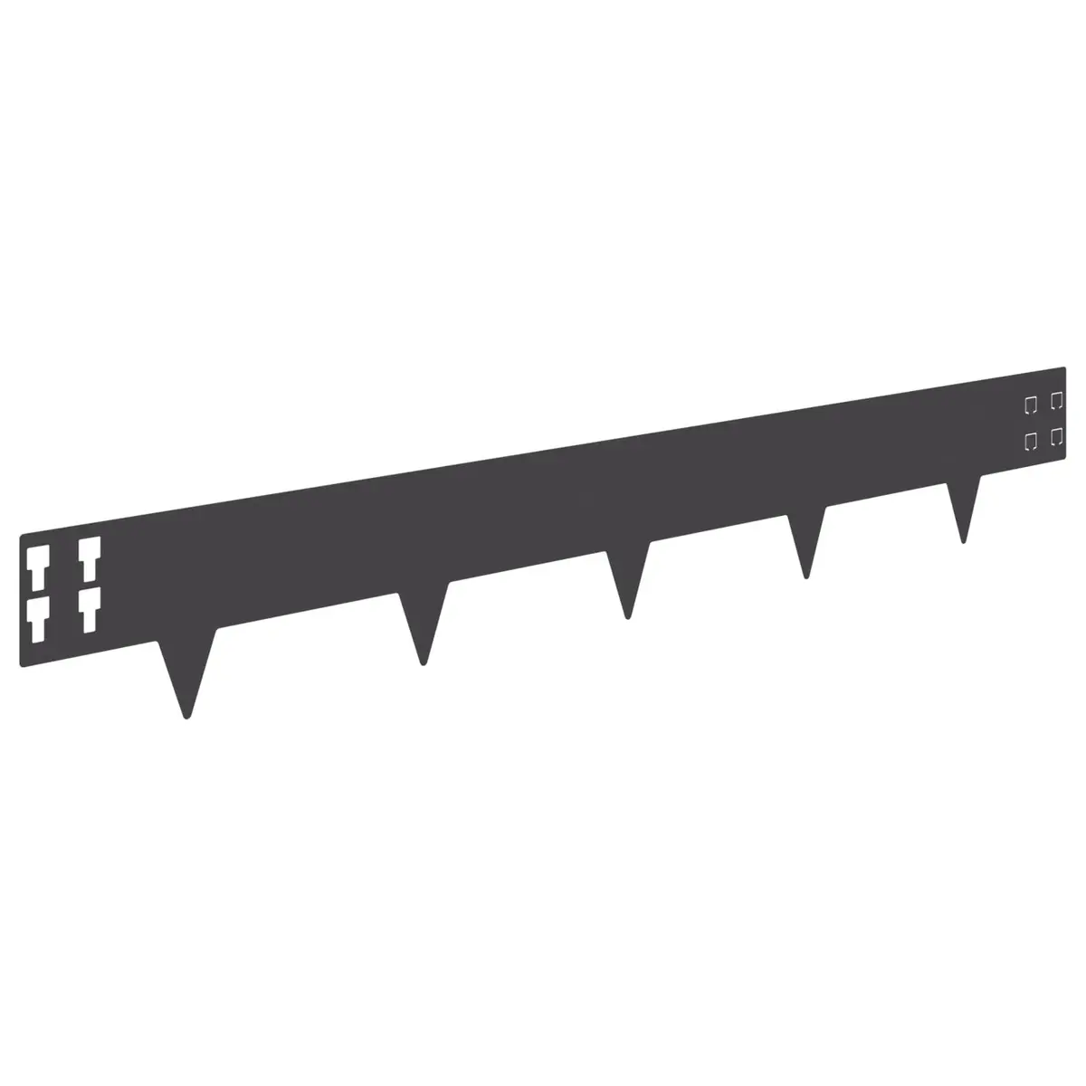 Lawn Edge Garden Border Steel 100x15cm Black Sharp Points