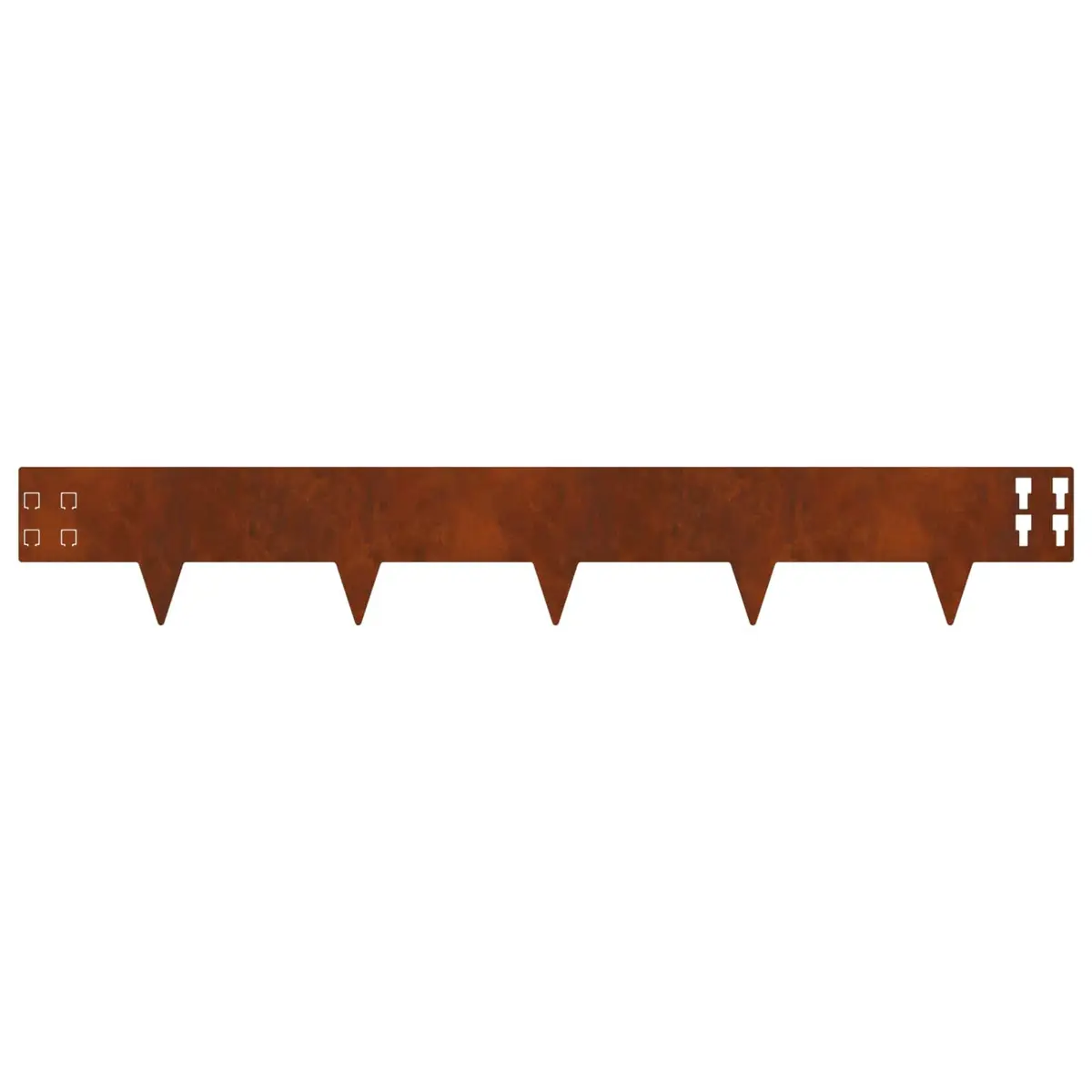 Garden Lawn Edging Steel 100x15cm Brown 10 Piece